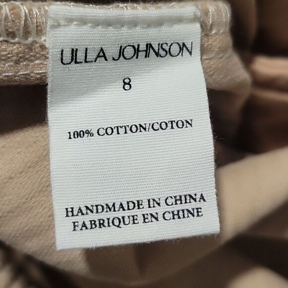 Ulla Johnson Piper Corduroy High Waisted Belted Long Shorts in Dover Size 8 - Picture 7 of 9